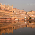 Fort Amber und Maota See, Jaipur, Rajasthan, Indien, Asien | Amer Palace or Amber Fort and Maota Lake, Jaipur, Rajasthan, India, Asia