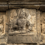 Relief in der hinduistischen Tempelanlage Candi Prambanan, UNESCO Welterbe östlich von Yogyakarta, Insel Java, Indonesien, Asien | relief of the 9th-century Hindu temple compound Candi Prambanan in Central Java, Indonesia, Asia