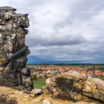 Die Felsformation Teufelsmauer im Landkreis Harz bei Weddersleben, Sachsen-Anhalt, Deutschland | rock formation Teufelsmauer Devil's Wall, Harz Foreland near Weddersleben, Saxony-Anhalt, Germany
