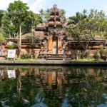 Fischteich der Tempelanlage Pura Tirta Empul bei Ubud, Bali, Indonesien | Ubud, Bali, Indonesia
