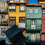 Typische Häuser am Platz Praça Ribeira in der Altstadt von Porto, Portugal, Europa | typical homes at Praça Ribeira square in the historic old town of Porto, Portugal, Europe