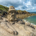 Granitskulpturen Les Roches Sculptés bei Rothéneuf, Saint Malo, Bretagne, Frankreich | Sculpted granite rocks Les Roches Sculptés in Rothéneuf, Saint Malo, Brittany, France