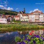 Gernsbach und der Fluss Murg, Murgtal, Schwarzwald, Baden-Württemberg, Deutschland | Gernsbach and Murg river, Murg valley, Black Forest, Baden-Württemberg, Germany