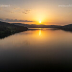 Sonnenuntergang am Stausee Schluchsee, Schwarzwald, Baden-Württemberg, Deutschland | Sunset at lake reservoir Schluchsee, Black Forest, Baden-Württemberg, Germany, Europe