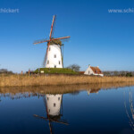 Windmühle de Schellemolen in Damme, Westflandern, Belgien, Europa | De Schellemolen windmill in Damme, West Flanders, Belgium, Europe