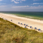Der Weststrand bei Westerland, Insel Sylt, Kreis Nordfriesland, Schleswig-Holstein, Deutschland, Europa | The West beach near Westerland, Sylt island, district of North Friesland, Schleswig-Holstein, Germany, Europe