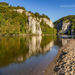 Donaustrand bei der Weltenburger Enge, Donaudurchbruch bei Weltenburg, Bayern, Deutschland | Danube beach and the Danube Gorge near Weltenburg, Bavaria, Germany