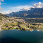 Löweneck oder Levico Terme am See Lago di Levico im Valsugana, Trentino, Italien, Europa | Levico Terme on lake Lago di Levico at the Valsugana, Trentino, Italy, Europe