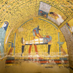 Wandmalereien im Grabmal von Nebenmaat TT219 in Deir el-Medina, der Arbeitersiedlung des antiken Theben bei Luxor, Ägypten, Afrika | Murals at the Tomb of Nebenmaat TT219 in Deir el-Medina, an ancient Egyptian workmen's village near Luxor, Egypt, Africa