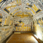 Wandmalereien im Grabmal von Nebenmaat TT219 in Deir el-Medina, der Arbeitersiedlung des antiken Theben bei Luxor, Ägypten, Afrika | Murals at the Tomb of Nebenmaat TT219 in Deir el-Medina, an ancient Egyptian workmen's village near Luxor, Egypt, Africa