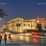Der Tahrir Palast in der Abenddämmerung, Kairo , Ägypten, Afrika | Tahrir Palace at dusk, Cairo, Egypt, Africa