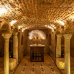 Krypta der Sergios-und-Bakchos Kirche in Kairo , Ägypten, Afrika | Saints Sergius and Bacchus Church crypt in Cairo, Egypt, Africa
